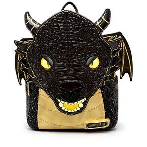 Loungefly Fourth Wing Black Dragon Mini Backpack